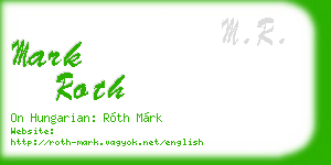 mark roth business card
